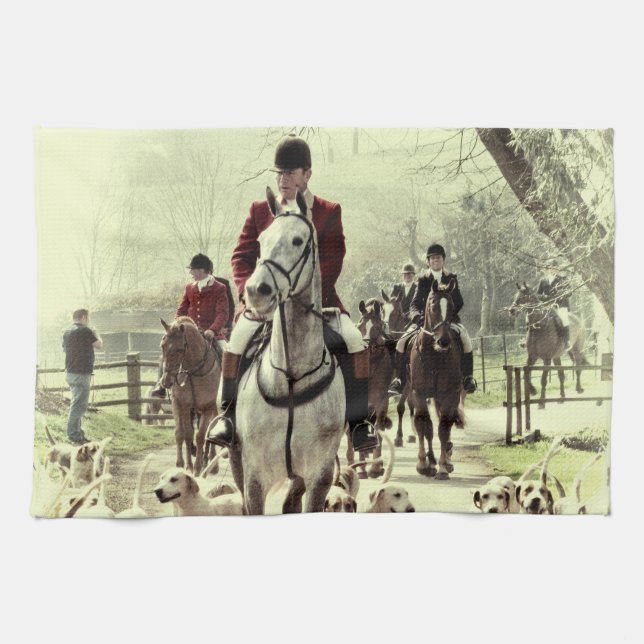 MASTER OF THE HUNT TEATOWEL TEA TOWEL (Horizontal)