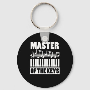 Master Of The Keys Piano Player Pianist Music Note Key Ring