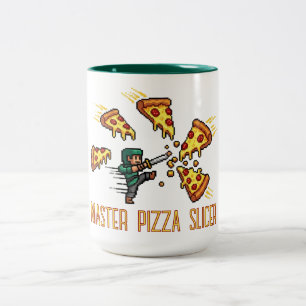 Master Pizza Slicer Two-Tone Coffee Mug