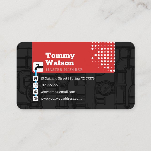 Master plumber | Handy Man Business Card (Front)