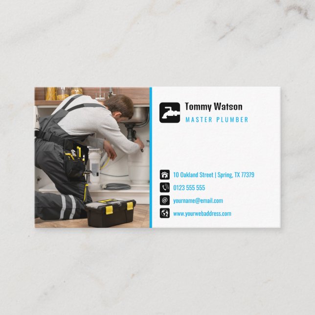 Master plumber | Handy Man Business Card (Front)