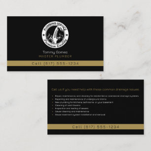 Master plumber   Handy Man Business Card