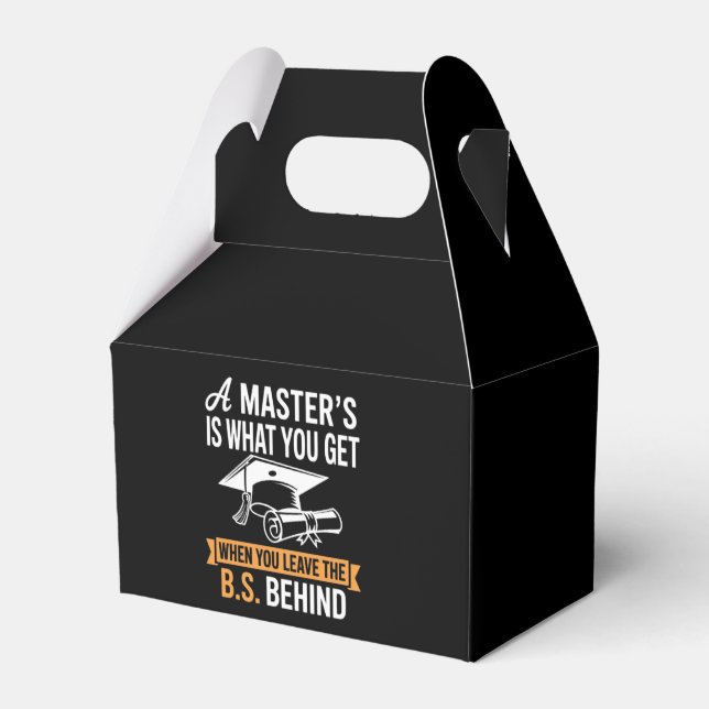 Master’s Degree MBA Masters Degree Graduation  Favour Box (Front Side)