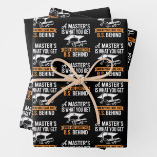 Master’s Degree MBA Masters Degree Graduation  Wrapping Paper Sheet