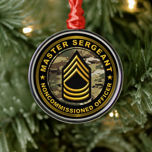 Master Sergeant Christmas Metal Ornament (Tree)