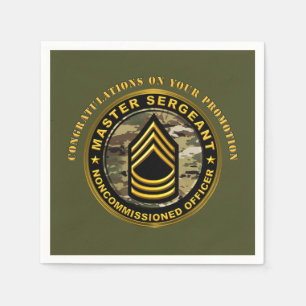 Master Sergeant Promotion MSG Napkin