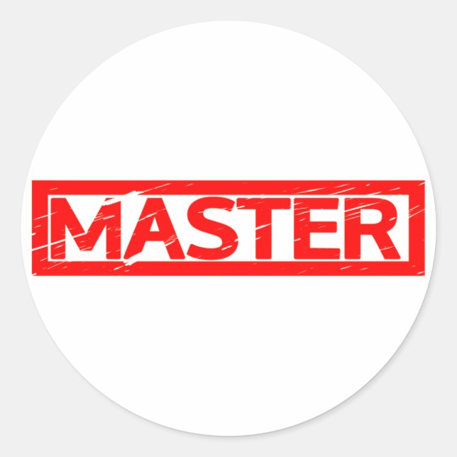 Master Stamp Classic Round Sticker (Front)
