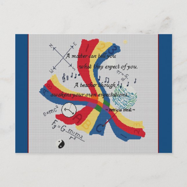 MASTER TEACHER Teacher Tribute Design Postcard (Front)