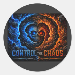 Master the Mayhem Control the Spiral T-Shirt – 3D  Classic Round Sticker