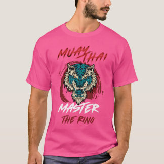 Master The Ring Kickboxing And Muay Thai Angry Tig T-Shirt