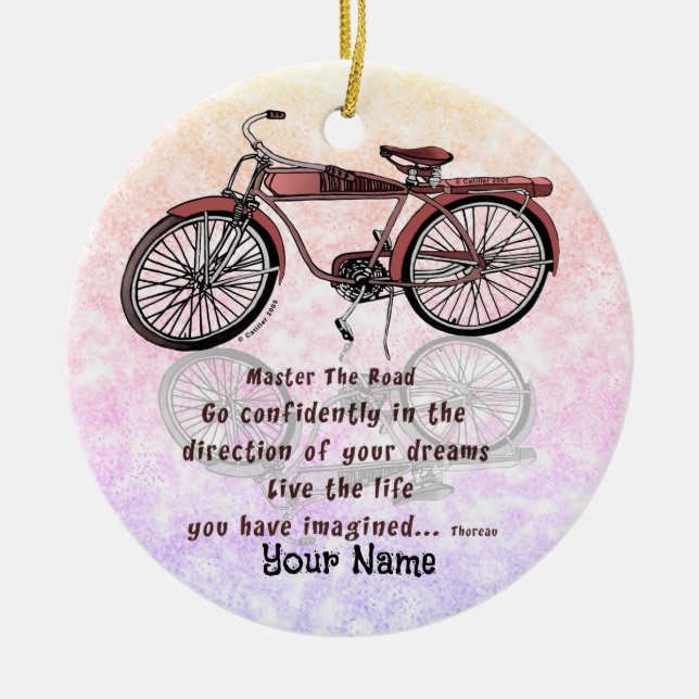 Master the Road Bike  Ceramic Ornament (Front)