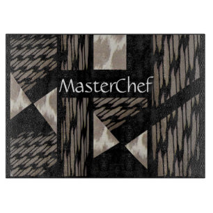 MasterChef Kitchen Cutting Board- Black/Grey/White Cutting Board