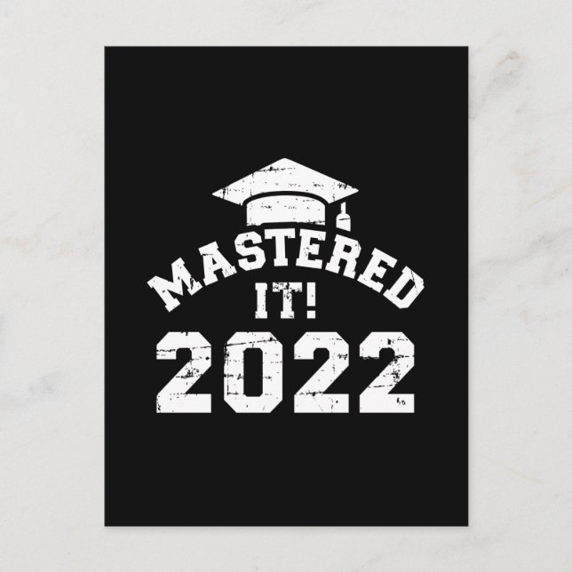 Mastered it 2022 for master graduation postcard (Front)