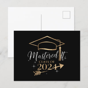 Mastered It Class of 2024 Graduation Gifts for Her Postcard