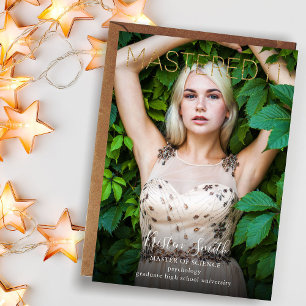 Mastered It Graduate Gold Photo Announcement