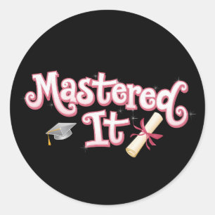 Mastered It Graduation Master's Degree Graduate Classic Round Sticker