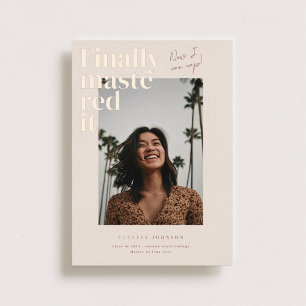 Mastered It! Graduation Photo Announcement