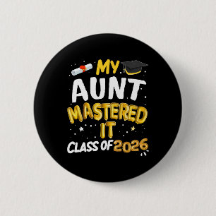 Mastered It Masters Degree Graduate M Graduation 2 6 Cm Round Badge