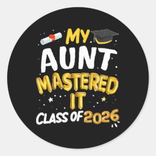 Mastered It Masters Degree Graduate M Graduation 2 Classic Round Sticker