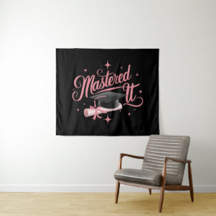 Mastered It Masters Degree Graduate MBA Graduation Tapestry