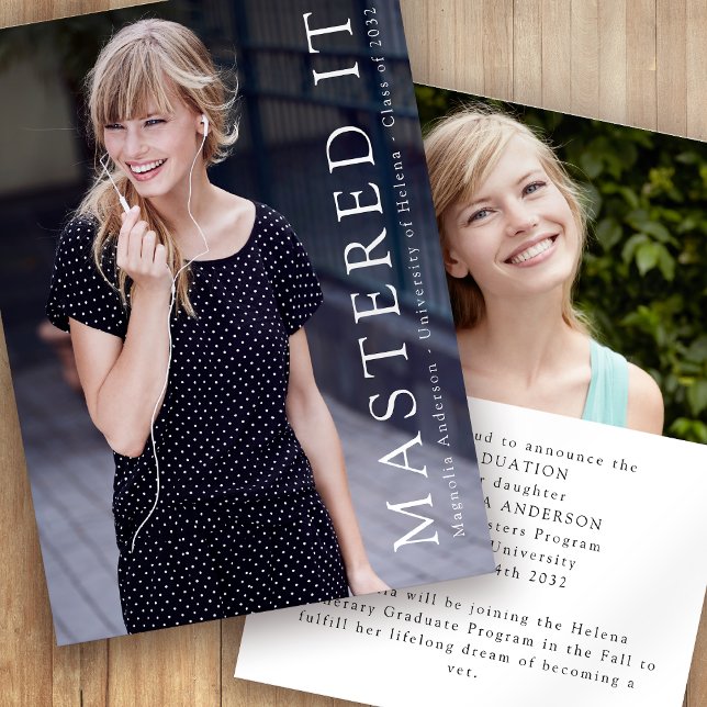 Mastered It Photo Graduation Announcement (Creator Uploaded)