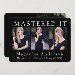 Mastered It Photo Graduation Rounded Invitation