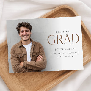 Mastered It Simple Arch Photo Graduation Party Invitation