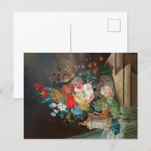 Masterful Still Life: Flowers & Fruit Postcard