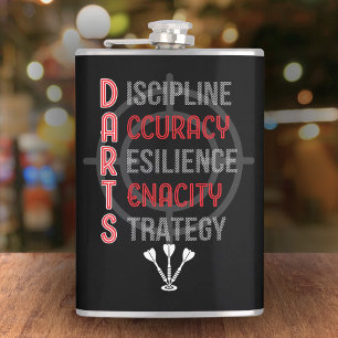 Mastering DARTS: The Core Principles Vinyl Wrapped Hip Flask