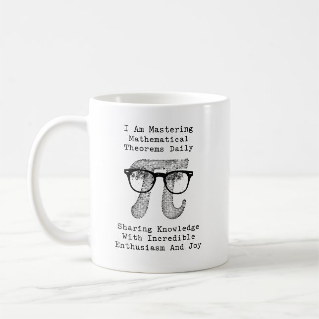 Mastering Math Theorems Sharing Knowledge with Joy Coffee Mug (Left)