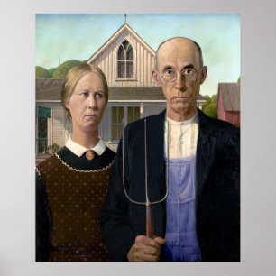 MASTERPIECE AMERICAN GOTHIC by GRANT WOOD 1930 Poster