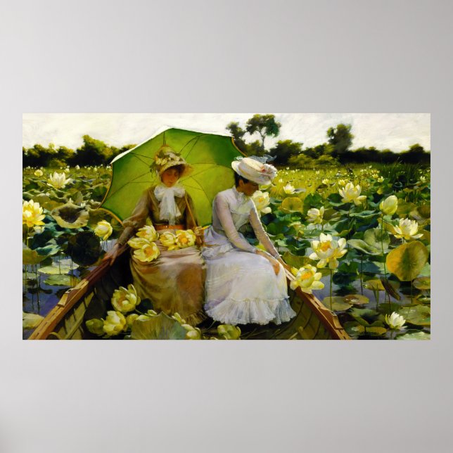 Masterpiece LOTUS LILIES - Charles Courtney Curran Poster (Front)