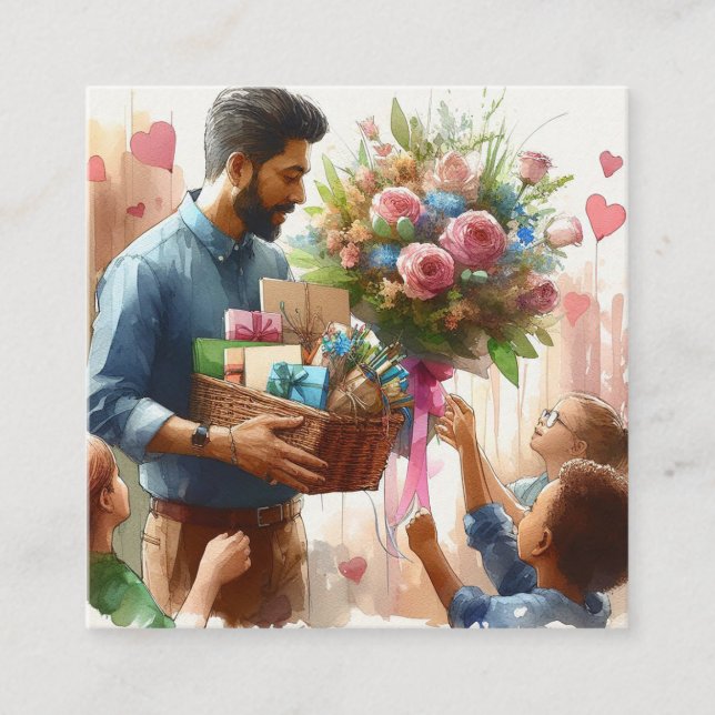 Masterpiece Mentor  Square Business Card (Front)