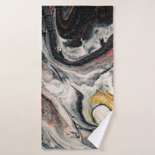 Masterpiece of designing art. Swirls of marble and Bath Towel