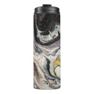 Masterpiece of designing art. Swirls of marble and Thermal Tumbler