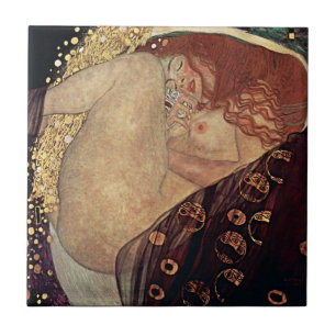Masterpiece of Elegance - Gustav Klimt's Danae Ceramic Tile