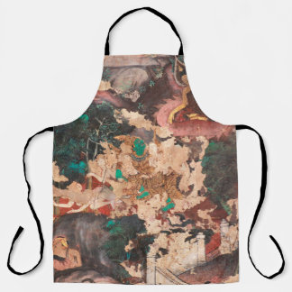 Masterpiece of traditional Thai style painting art Apron