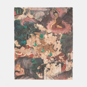 Masterpiece of traditional Thai style painting art Fleece Blanket