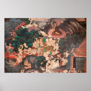 Masterpiece of traditional Thai style painting art Poster