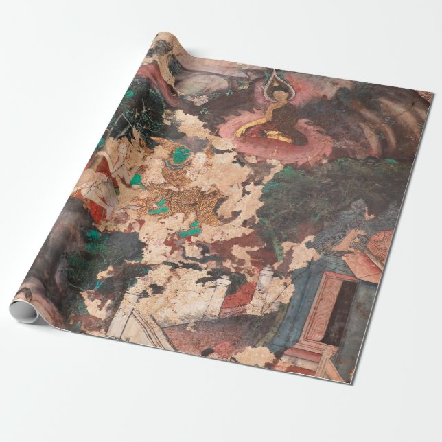 Masterpiece of traditional Thai style painting art Wrapping Paper (Unrolled)