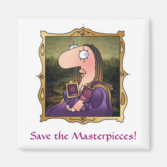 MASTERPIECES Breast Cancer Awareness Square Magnet (Front)