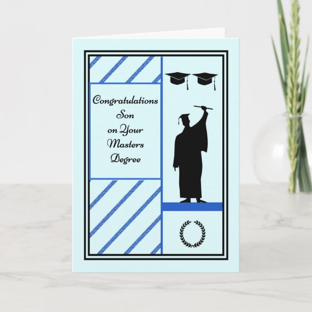 Masters Degree Card for Son Two (Front)