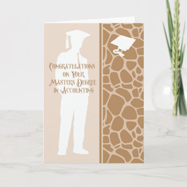 Masters Degree Card in Accounting for Him (Front)