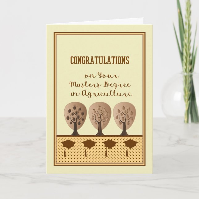 Masters Degree Card in Agriculture (Front)