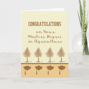 Masters Degree Card in Agriculture