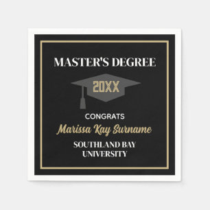 Master's Degree Congrats! CUSTOM Grad Napkins