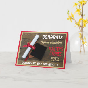 Master's Degree! Congrats Grad CUSTOM Card