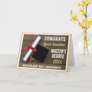 Master's Degree! Congrats Grad CUSTOM Card