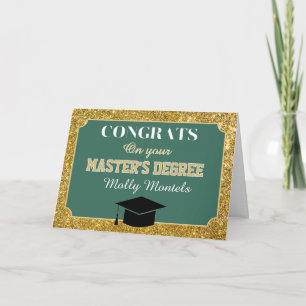 Master's Degree Congrats! Personalized Card