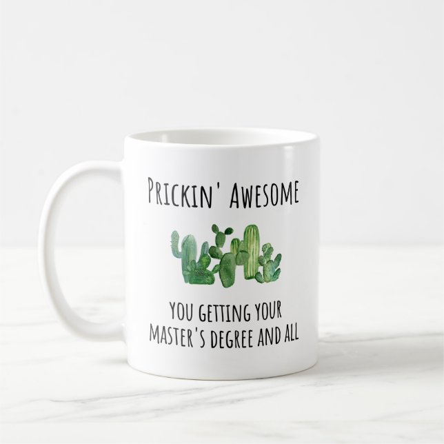 Masters Degree Congratulations Coffee Mug Cup (Left)